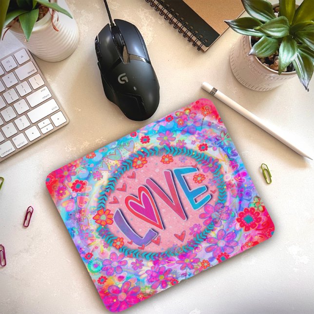 Alfombrilla De Ratón Bonito Amor Rosa Inespiritualidad Mousepad (Subido por el creador)