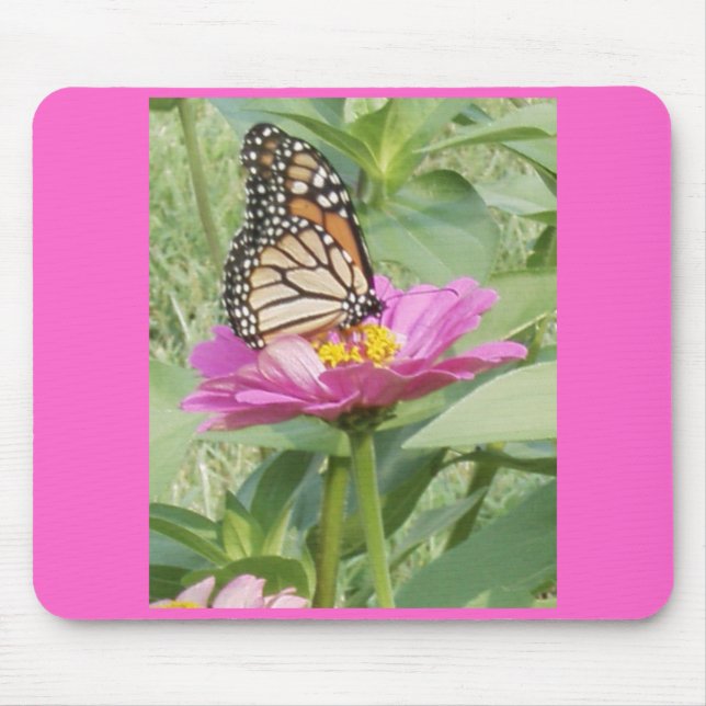 Alfombrilla De Ratón Bonito de mariposa rosa (Frente)