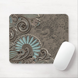 Alfombrilla De Ratón Bonito de Moda Clásica Damask Paisley Patrón Flora