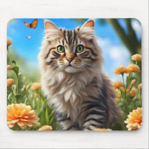 Alfombrilla De Ratón Bonito jardín de gatos