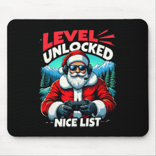 Alfombrilla De Ratón Bonito juego de video de la lista de Navidades de