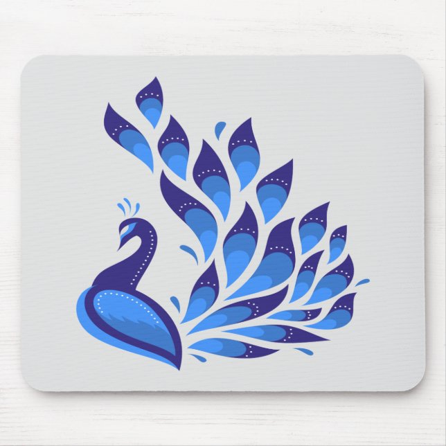 Alfombrilla De Ratón Bonito pavo real (Frente)