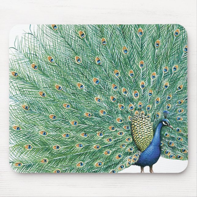 Alfombrilla De Ratón Bonito Peacock (Frente)