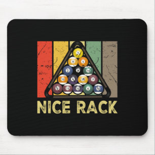 Alfombrilla De Ratón Bonito rack Funny Billiards Player Vintage Pool Bi