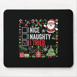 Alfombrilla De Ratón Bonito Travieso Intenté Divertido Navidad Santa Cl