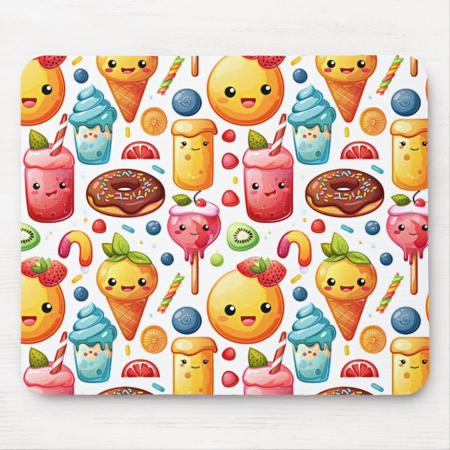 Alfombrilla De Ratón Bonitos dulces alegres y graciosos (Frente)