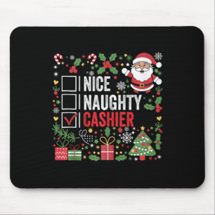Alfombrilla De Ratón Bonitos Navidades graciosos de Naughty Cashier San