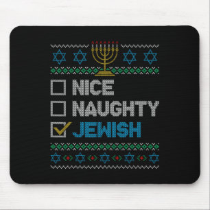 Alfombrilla De Ratón Bonitos Navidades judíos feos Sweater Funny H