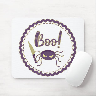 Alfombrilla De Ratón ¡Boo! Araña de Halloween mano T-Shirt