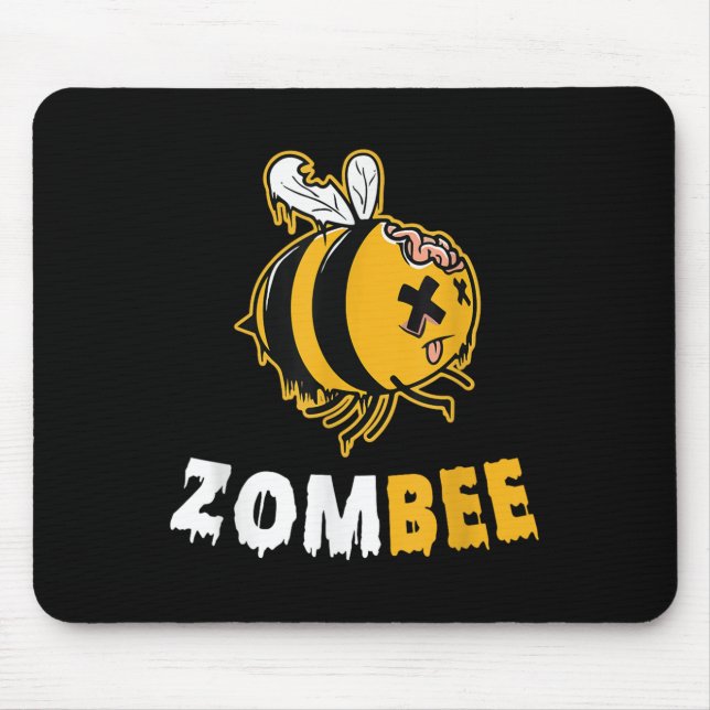 Alfombrilla De Ratón Boo Bee Zombee Zombie Funny Beekeper Halloween Cos (Frente)