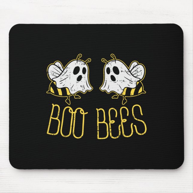 Alfombrilla De Ratón Boo Bees Fun Parejas Costume Halloween Para Adulto (Frente)