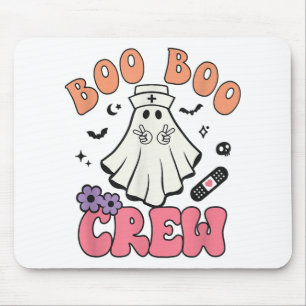 Alfombrilla De Ratón Boo Boo Crew Fantasma Médica Enfermera paramédica 
