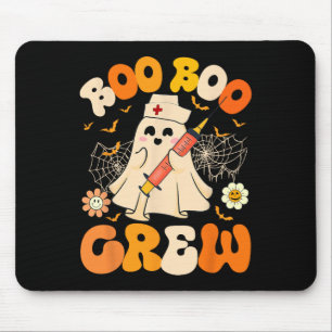 Alfombrilla De Ratón Boo Boo Crew Graciosa Enfermera Fantasma Retro Hal