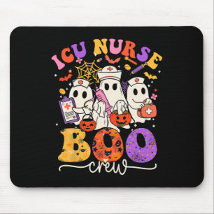 Alfombrilla De Ratón Boo Crew Costume Graciosa Enfermera Fantasma Hallo