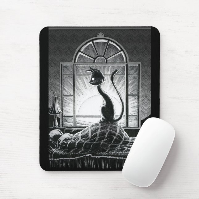 Alfombrilla De Ratón Boo Kitty saluda la almohadilla del ratón (Con ratón)