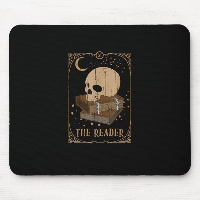 Alfombrilla De Ratón Book Reader Card Pagan Goblincore Goth Occult Book (Frente)