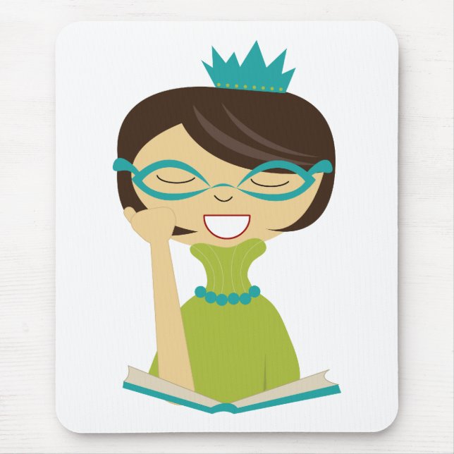 Alfombrilla De Ratón Bookworm Princess Mousepad para niños (Frente)