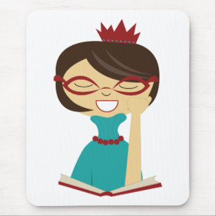 Alfombrilla De Ratón Bookworm Princess Mousepad para niños