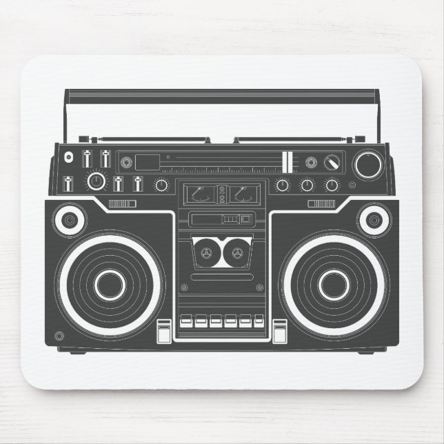 Alfombrilla De Ratón Boombox de los años 80 (Frente)