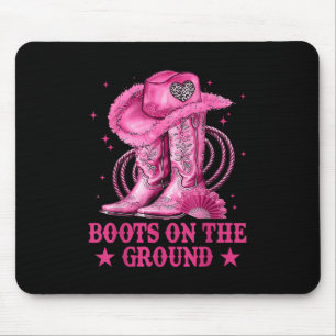 Alfombrilla De Ratón Boots En El Bote De Bote De La Tierra Cowboy Weste