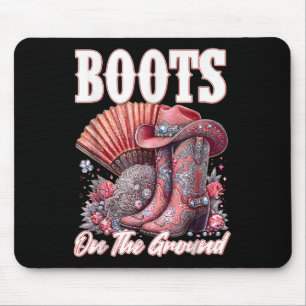 Alfombrilla De Ratón Boots En El Bote De Bote De La Tierra Cowboy Weste
