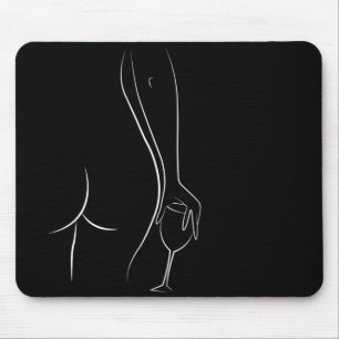 Alfombrilla De Ratón Booty y wine oclock - B&W