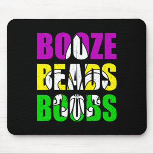 Alfombrilla De Ratón Booze Bolas de Mama Mardi Gras Mujeres Hombres Adu