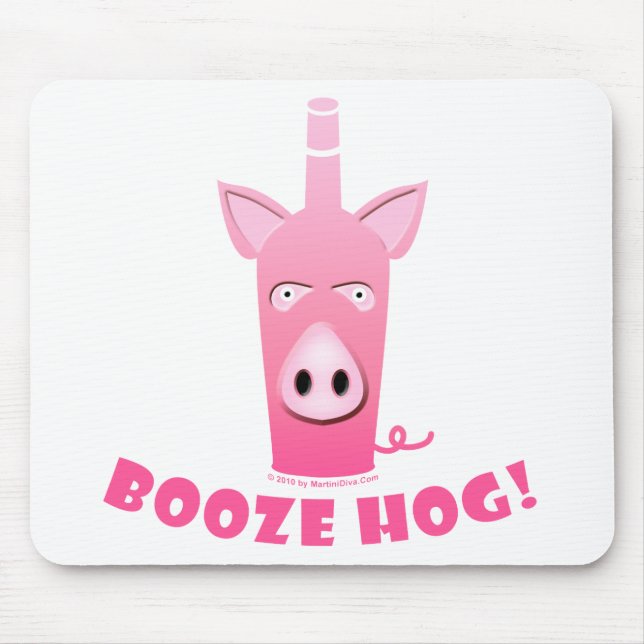 Alfombrilla De Ratón Booze Hog Mousepad (Frente)