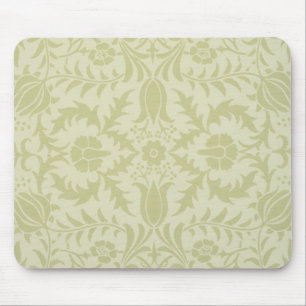 Alfombrilla De Ratón Borage vintage verde suave damasco de William Morr