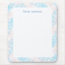 Borde azul y rosa pastel