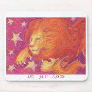 Alfombrilla De Ratón Borde blanco Zodiac Leo mousepad