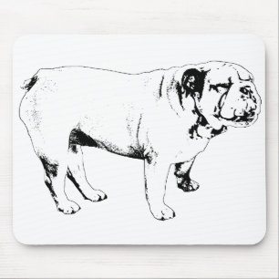 Alfombrilla De Ratón borde estable, bulldog