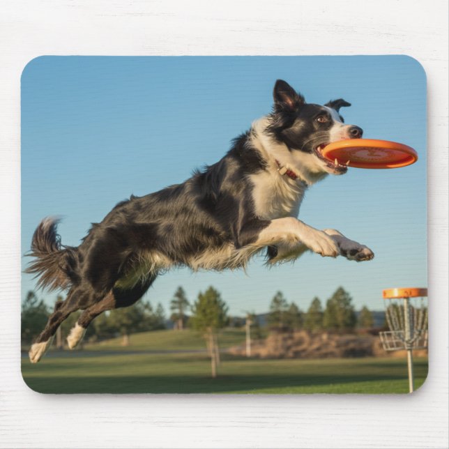 Alfombrilla De Ratón Border Collie Disc Golf Mousepad (Frente)