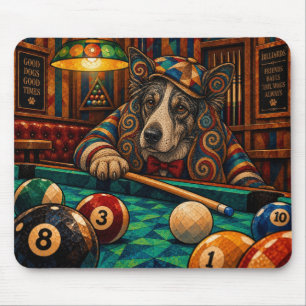 Alfombrilla De Ratón Border Collie, Mosaico Geométrico