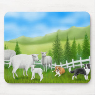 Alfombrilla De Ratón Borderes collies Mousepad