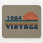 Alfombrilla De Ratón born in 1984 vintage birthday<br><div class="desc">You can add some originality to your wardrobe with this original 1983 vintage sunset retro-looking birthday design with awesome colors and typography font lettering, is a great gift idea for men, women, husband, wife girlfriend, and a boyfriend who will love this one-of-a-kind artwork. The best amazing and funny holiday present...</div>