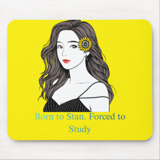 Alfombrilla De Ratón Born to Stan – K-Pop Aesthetic Girl Mouse Pad