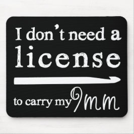 Alfombrilla De Ratón Borradores de la licencia Crochet Hook Oscuros