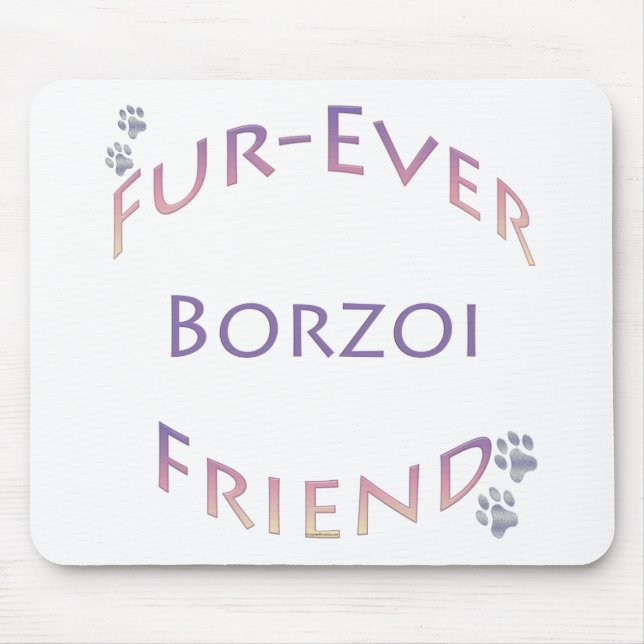 Alfombrilla De Ratón Borzoi Furever (Frente)