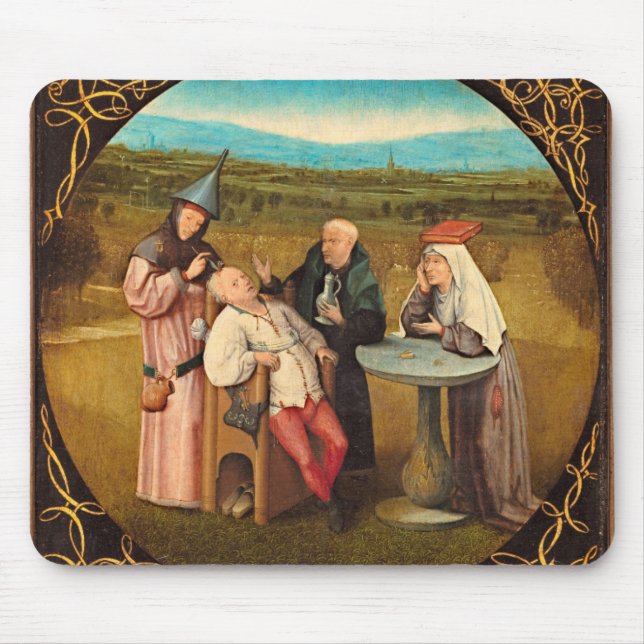 Alfombrilla De Ratón Bosch, Hieronymus - Extrayendo La Piedra De Madnes (Frente)