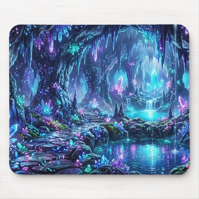 Alfombrilla De Ratón Bosque Brillante con Lago (Frente)
