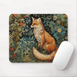Alfombrilla De Ratón Bosque caprichoso Fox Vintage Botánico Floral