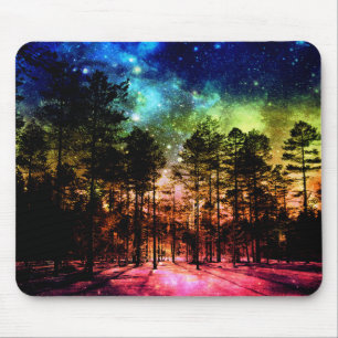 Alfombrilla De Ratón Bosque de arco iris