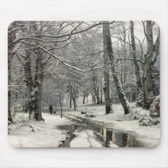 Alfombrilla De Ratón Bosque de hayas, invierno por Anders Andersen-Lund (Frente)