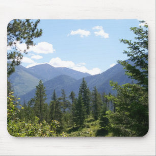 Alfombrilla De Ratón Bosque de Montana y vistas panorámicas a las mont