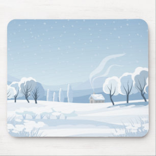 Alfombrilla De Ratón Bosque de nieve