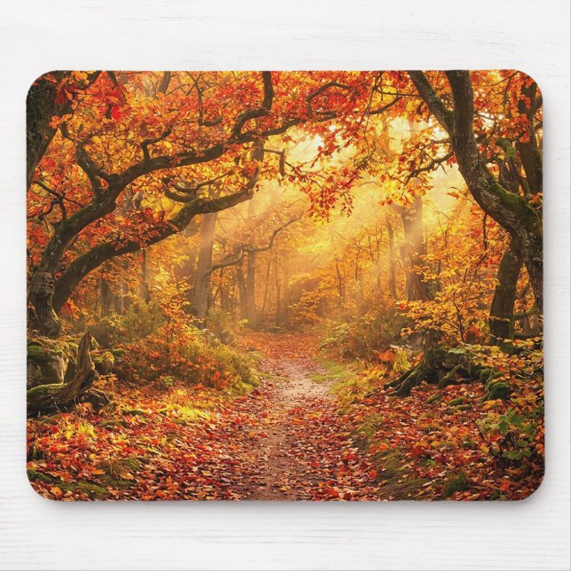 Alfombrilla De Ratón Bosque de Otoño (Frente)