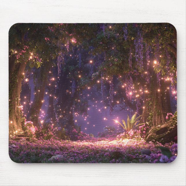 Alfombrilla De Ratón Bosque Mágico Encantado (Frente)