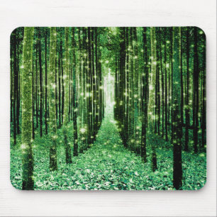 Alfombrilla De Ratón Bosque Mágico Verde Misterio