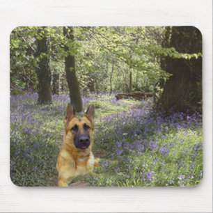 Alfombrilla De Ratón Bosque Mousepad del pastor alemán